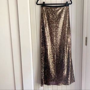 Skies are Blue Shiny Sequin Maxi Skirt